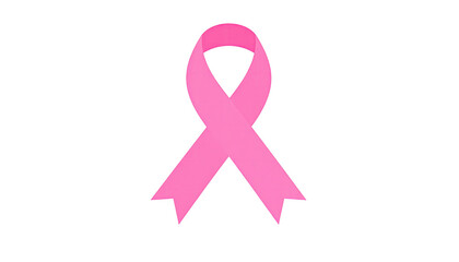 Pink ribbon on black background
