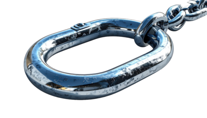 Close-up of a metal chain link