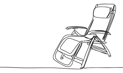 Line art of a recliner chair