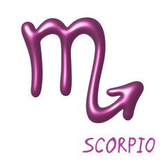 3d scorpio zodiac sign Astrology clipart Element for design