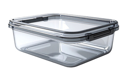 Clear glass food storage container