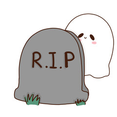 Cute ghost Halloween PNG