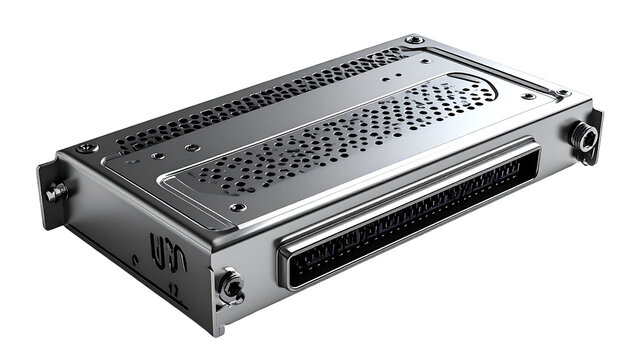 Metallic rectangular device with ventilation