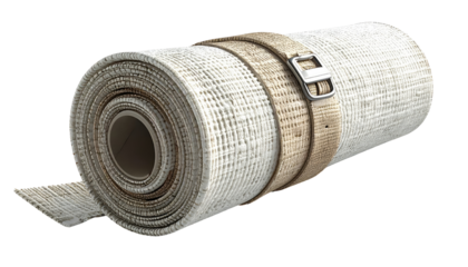 Rolled fabric band with buckle