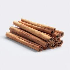 Stacked Cinnamon Sticks On Light Background