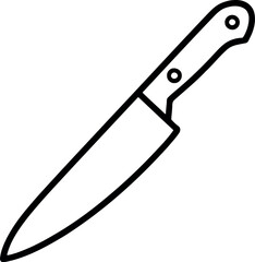 Professional chef knife kitchen utensil cooking tool vector