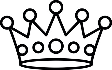 Fototapeta premium Hand drawn crown icon royalty symbol minimalist vector art vector