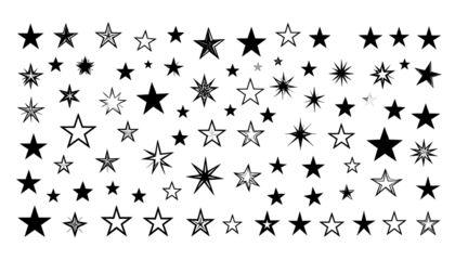 Abstract digital snowflakes on a black background