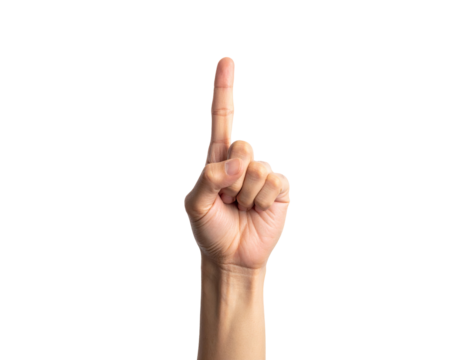 Hand pointing upward