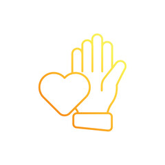 Volunteering Gradient Line Icon