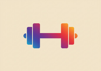 Vibrant gradient dumbbell icon symbolizing strength, fitness, and healthy lifestyle goals