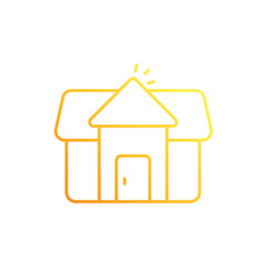 Shelter Gradient Line Icon
