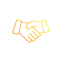 Handshake Gradient Line Icon