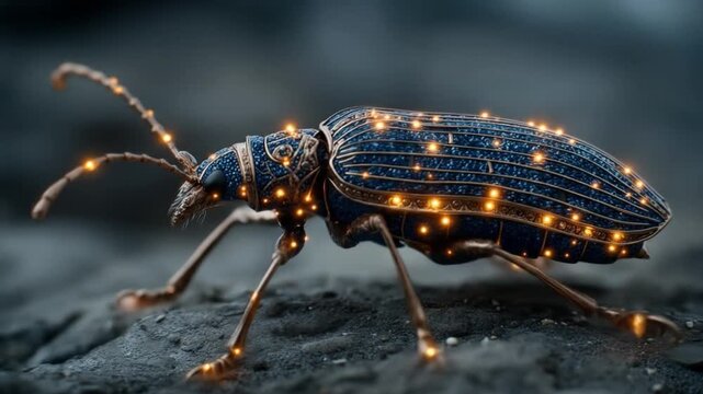 Intricate digital beetle