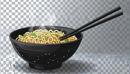 Steaming bowl of noodles
