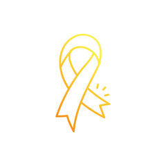 Awareness Ribbon Gradient Line Icon