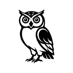 Modern Owl Silhouette Vector