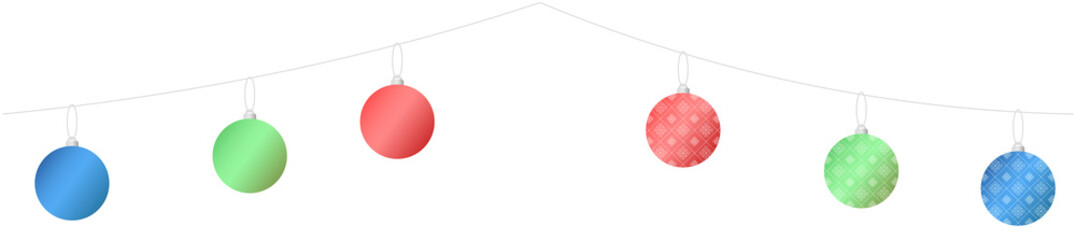 クリスマスオーナメント グラデーションと雪の結晶柄〜Christmas ornament with gradation and snowflake pattern〜