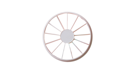 Pale pink wheel, spokes radiate