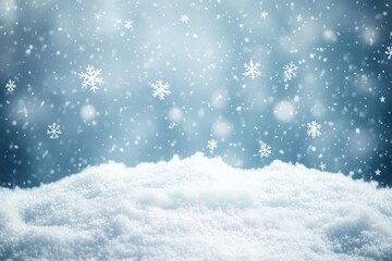 Winter snow landscape cold season frozen weather white background