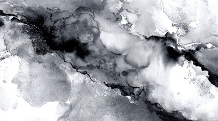 Abstract grayscale ink wash painting texture
