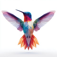 Obraz premium Colorful hummingbird vector illustration tropical bird wildlife decoration