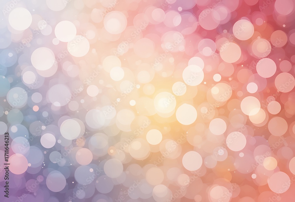 Poster soft abstract background with colorful bokeh lights creating dreamy atmosphere and warm glow