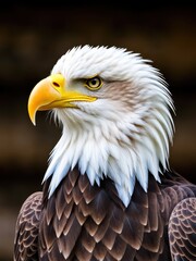 Majestic bald eagle portrait natural habitat wildlife photography close-up view avian beauty for nature lovers