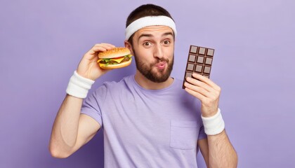 Healthy eating vs indulgence a fun workout snack debate gym image friendly colorful lighthearted