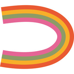 Fototapeta premium Retro Hippie Rainbow