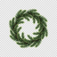 Christmas and New Year background with fir trees, isolated.	