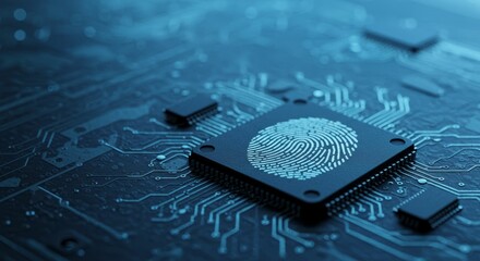 Digital Fingerprint Biometric Security on Integrated Circuit Board