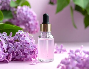 Lilac flower cosmetic product