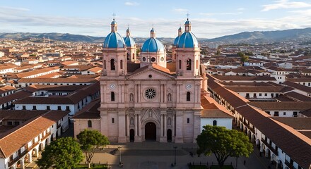 Obraz premium Historic Colonial Architecture in South America.