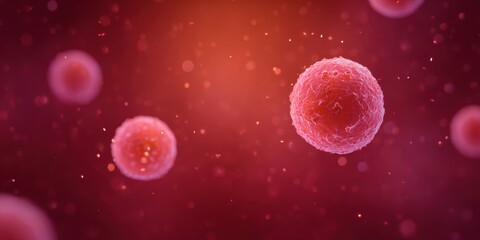 A detailed medical illustration offers a vibrant glimpse into the microscopic world, showcasing the intricate structure of red blood cells. Immersed in a sea of red, these cells are vital for life.