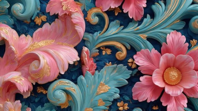 Ornamental floral design pattern