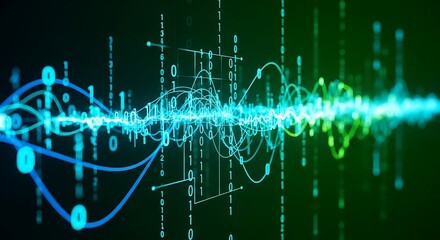 Abstract Digital Waveform Technology.