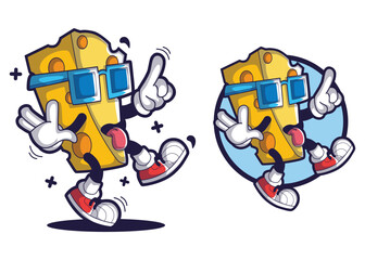 Chesse cartoon mascot characters