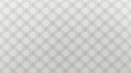 Fototapeta premium A subtle, repeating geometric pattern of interlocking light gray hexagons on a white background, creating a textured visual effect.