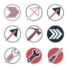 Arrow-Hand Vactor icon set