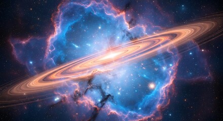 Cosmic Nebulae Spiral Galaxy Formation.