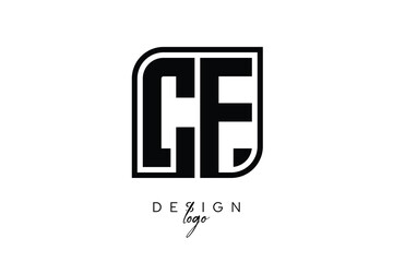 CF Block Monogram Logo &ndash; Bold Geometric Lettermark in Rectangular Style for Modern Branding & Identity