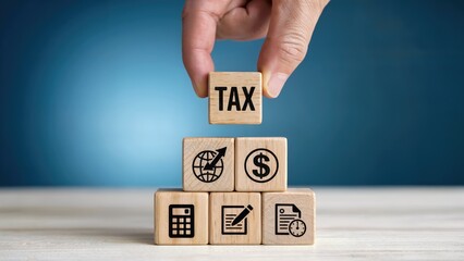 Businessman's hand interacts with glowing financial cycle graphic, symbolizing growth and success