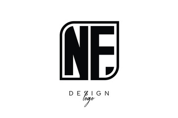 NF Block Monogram Logo – Bold Geometric Lettermark in Rectangular Style for Modern Branding & Identity