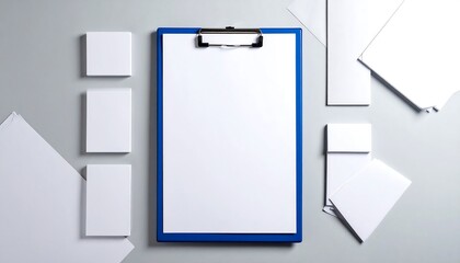 Blank stationery items on a desk