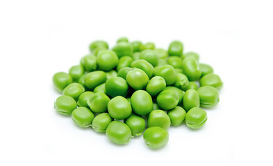 green pea vegetable bean isolated on white background