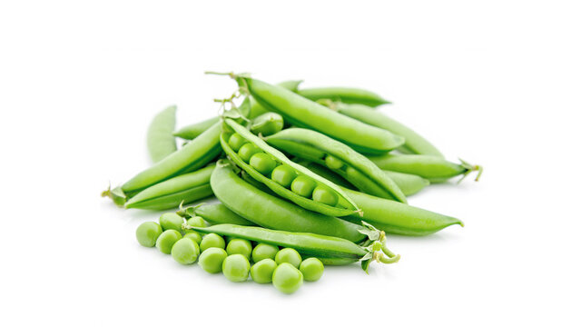 green pea vegetable bean isolated on white background
