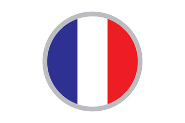 france round flag vector design