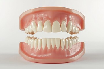 Obraz premium Dental implant positioned securely in the jaw surrounded by natural teeth demonstrating effective oral restoration