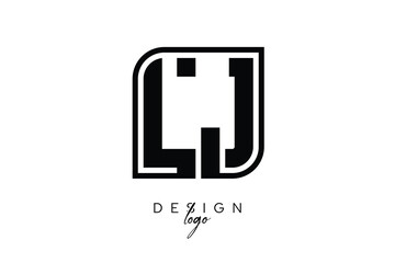 CJ Block Monogram Logo – Bold Geometric Lettermark in Rectangular Style for Modern Branding & Identity